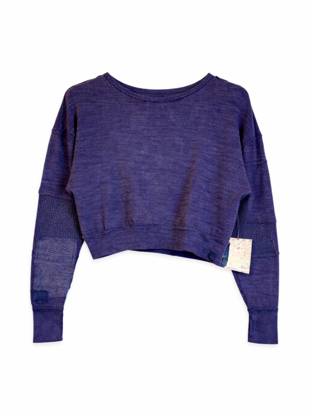 Free People We The Free Vanguard Crop Pullover NWT Blue Purple XS - Picture 3 of 11